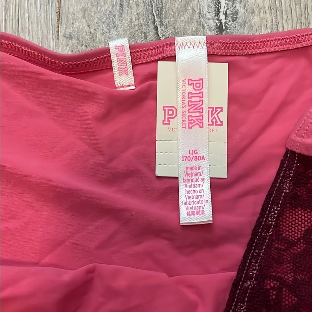 Pink Victoria Secret Tie Dye and Pink Lace Trim Panties